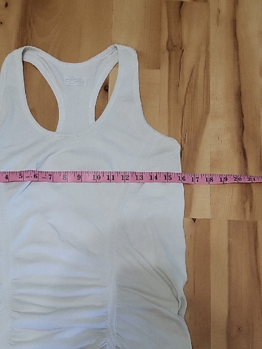 Athleta White Ruched Side Racerback Tank Top Size M Yoga - Picture 10 of 13